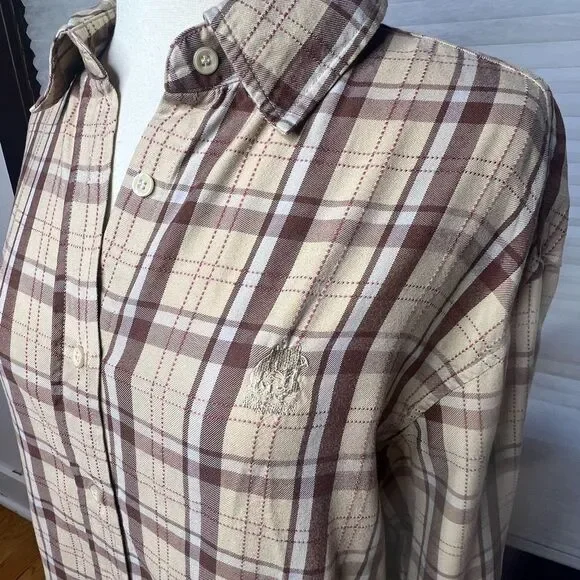 Peacebird Style Grunge Plaid‎ Buttondown Shirt - Picture 3 of 8